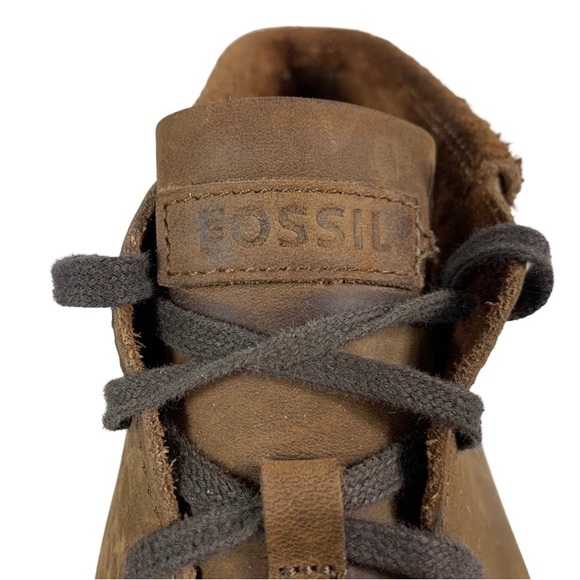 Fossil Men’s Brown Leather Lace Up Casual Chukka Ankle Boots Shoes Size 12 main image 11